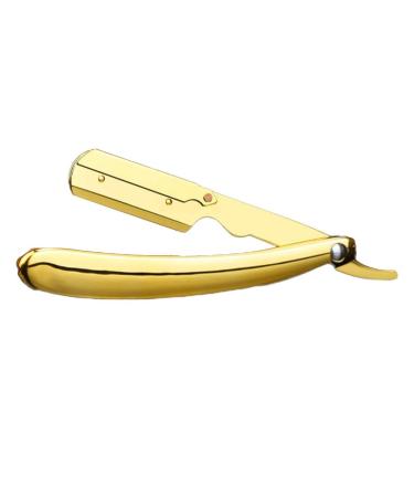 Lurrose Engraved Razor Holder - Manual Galvanized Handle for Bortschneider Straight Razor & Shaver - Rustproof Steel Stylish Gold Finish | International Shipping - Buy Online on GoSupps.com