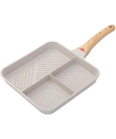 Durratou Multipurpose Durable Fried Egg Fry Pan Frying Pan Aluminum Alloy 3-in-1 Steak Breakfast Fry Pan Cooking Pan Kitchen Utensils - Buy Online on GoSupps.com