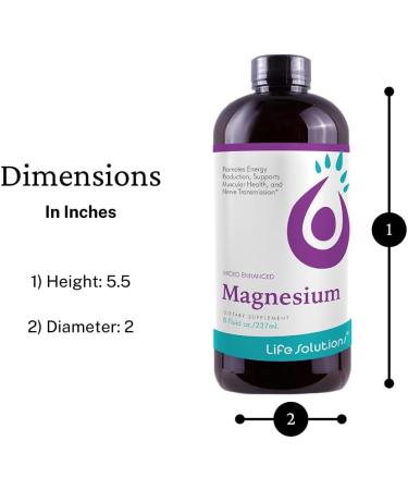 Life Solutions Liquid Magnesium - High Absorption Liquid Magnesium Citrate Supplement for Muscle Relaxation Sleep Support & Stress Relief 8 Floz - Easy to - Buy Online on GoSupps.com