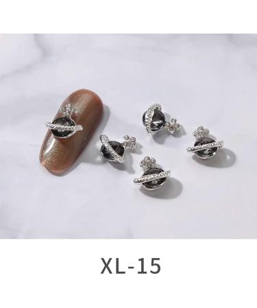 Fancy Multi-Color Nail For Color Stone Alloy Planet Design Decoration 3D Alloy Deco Nail Art Planet - Buy Online on GoSupps.com