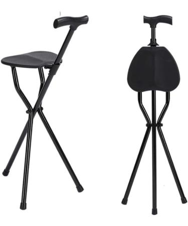 Outdoor Hiking Walking Stick Folding Seat Cane Portable Stool Chair Crutches - Buy Online on GoSupps.com