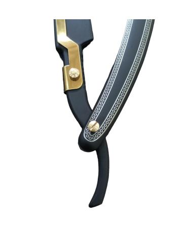 Premium Black and Gold Shaving Razor - Stainless Steel Double Edge Blade Holder with Leather Pouch | International Shipping - Buy Online on GoSupps.com