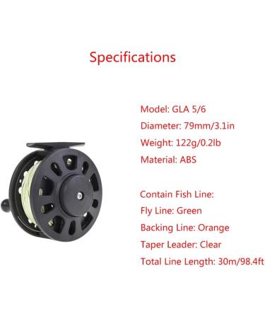 Premium GLA 7/8 & GLA 5/6 Fly Reel for Fly Fishing | High-Performance with Nylon Line - International Shipping Available - Buy Online on GoSupps.com