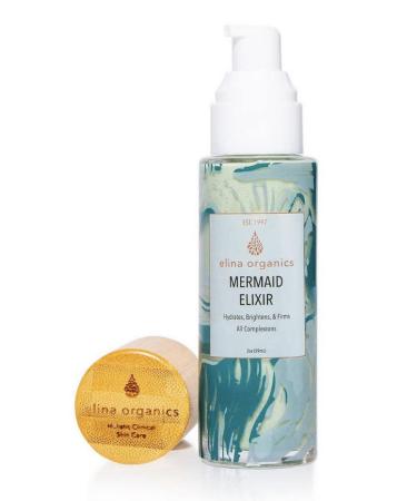 Mermaid Elixir - 2oz Organic Anti-Aging Face Cream with Collagen Hyaluronic Acid & Peptides | Handmade Holistic Skincare - Buy Online on GoSupps.com