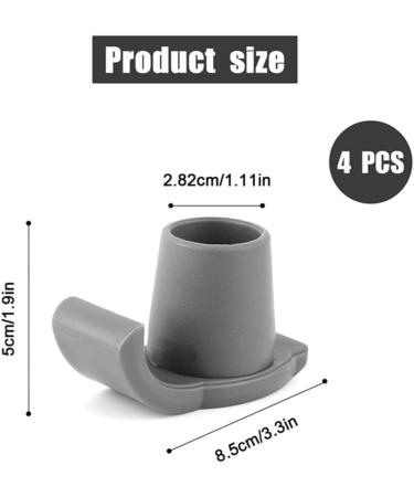 rumoe Walker Ski Glides 4 Pieces Heavy Duty Walker Glides Walker Feet Replacement Spare Parts Accessories Walker Glide Skis for 1 1/8 Inch Tubes Tool - Buy Online on GoSupps.com