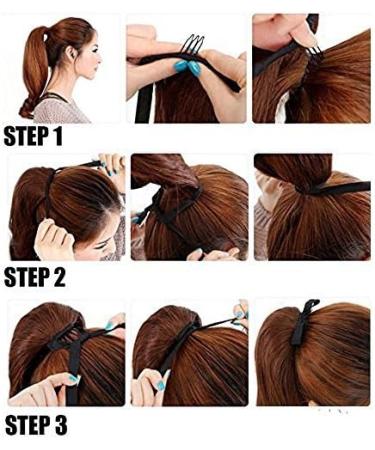22" One Piece Tie Up Ponytail Hair Extensions Clip in Straight Silky HairPiece Synthetic Wrap Around - Bleach Blonde - Buy Online on GoSupps.com