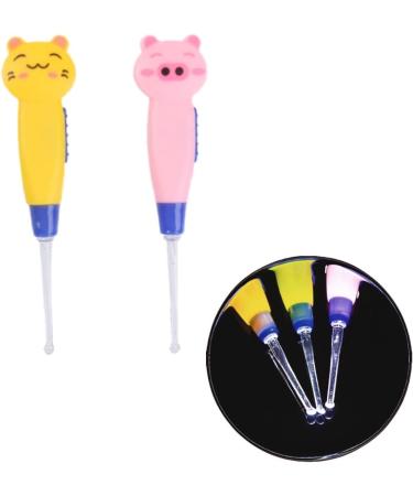 1Pc Cute Flashlight Earpick Earwax Cleaning and Removal Tools Light Led Earpick Wax for Adults and Children Ear Safe - Buy Online on GoSupps.com