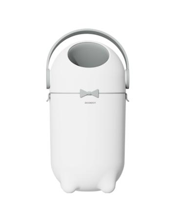 BOOMJOY Diaper Pail for Baby Plastic Odor-Proof Baby Diaper Pail No Refill Costs Normal Bags Can Be Used White
