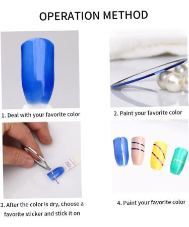 Nail Striping Tape Line Adhesive Nail Sticker Nail Art Decoration Nail Strips Sticker Red template - Buy Online on GoSupps.com