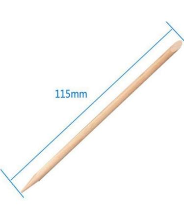 100pcs/set Wooden Sticks Double-end Wood Cuticle Pusher Nail Art Manicure Pedicure Tools Cuticle Pusher Remover Pedicure Manicure Tool - Buy Online on GoSupps.com