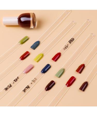 100 pcs Clear Nail Swatch Sticks for Nail Polish Display - Nail Art Tips Color Sticks for Gel Polish Practice - Buy Online on GoSupps.com