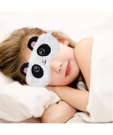 Cute Plush Animal Sleep Mask Set for Kids and Adults - Purple Fox & Panda | Soft Blindfold for Night Nap, Travel, and Meditation - Buy Online on GoSupps.com