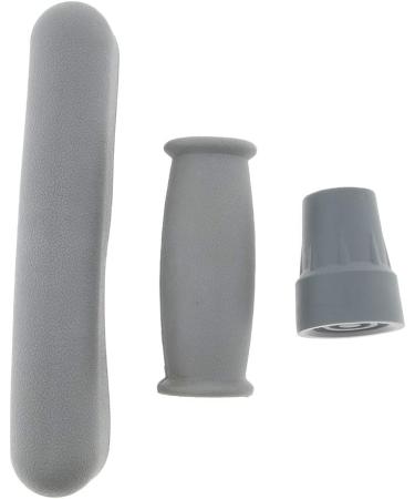 Menolana Anti-skid Crutch Accessory Kit Crutch Handle Grip Covers + Tip Cover Gray as described - Buy Online on GoSupps.com