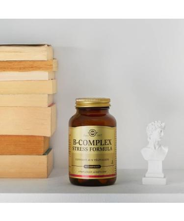 Solgar B-Complex Stress Formula - Fatigue Nervous System - Vitamin B Complex (B1 B2 B3 B5 B6 B8 and B12) Brewer's Yeast and Vitamin C - Food Supplement - Bottle of 90 Tablets - Buy Online on GoSupps.com
