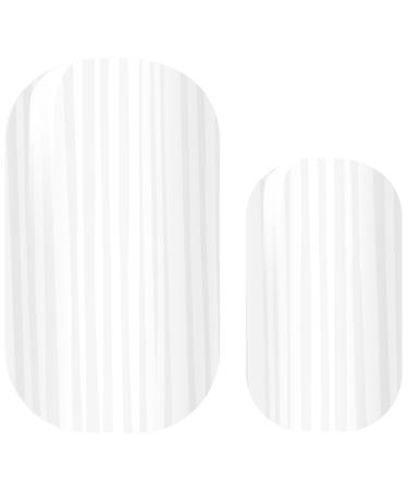Avoa Beauty nail film - "Blurred Lines" white lines transparent nail art design 16 thin self -adhesive long -lasting nail wraps