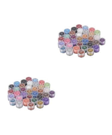 FOMIYES Eyeshadow Pigments 60 pcs Multi-colors Powder Eyeshadow Mineral Makeup Cosmetic Pearl Kit Shadow Loose Shimmer Dust