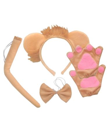LIFKOME 1 Set Animal Headband Lion Creative Tail Lion Ears and Tail Lion Ear Headdress Unique Hair Decor Photo Props Cosplay Decor Accessory Cosplay Lion Tail Decor Decorative Headband