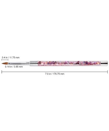 PANA 3D Kolinsky Nail Art Brush - Pink Glitter Handle | Size 5 | Acrylic Nail Sculpture Brush - Professional & Beginner Friendly - Buy Online on GoSupps.com