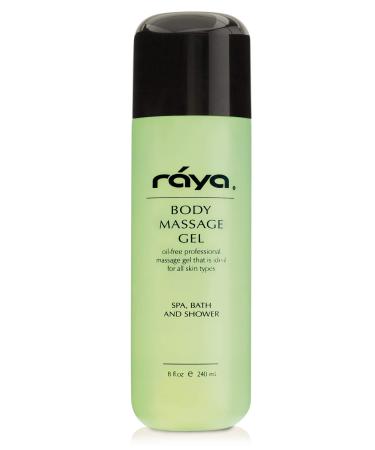 RAYA Body Massage Gel 8 oz (S-109) | Professional Quality Oil-Free Massage Gel for All Skin | Softens Skin and Relieves Sore Muscles | Helps with Cellulite