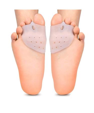 3-toes holes separator silicone bunion protector hammer toe spacer for forefoot pillows foot pads hallux valgus pain relief for women and men wear 3 toes in shoes.