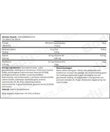 Monster Assault 12x 500ml - Buy Online on GoSupps.com