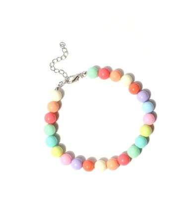 Dog Pearl Necklace Colorful Pet Jewelry Adjustable Pet Collar for Mini Breed Dogs Cats Puppies Kittens