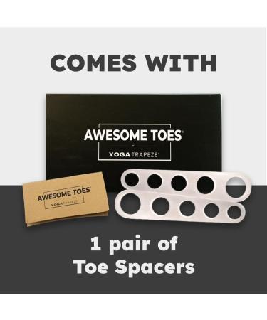 Natural Toe Spacers & Separators | Fast Pain Relief for Hammertoe & Bunions | Food Grade Silicone for Walking Running & Yoga - Medium - Buy Online on GoSupps.com