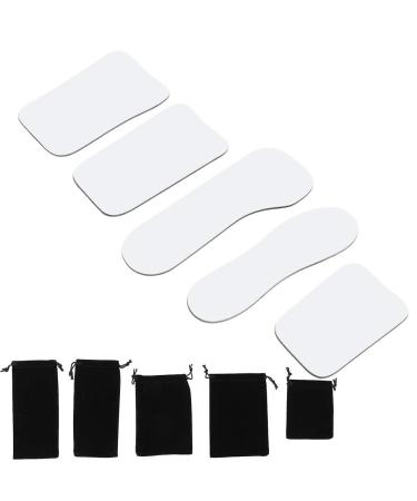 5pcs Dental Reflector Mirror  Delaman 2-sided Oral Orthodontic Intraoral Photographic Reflector Mirror  Different Shape Lingual Buccal Mouth Mirrors for Clinic Dentist