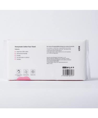 Honeymate 100% Cotton Face Towels - Ultra Soft & Thick 600 Count, Disposable Facial Tissues for Sensitive Skin - 6 Pack of 100 Count Towels - Ideal for Makeup Removal and Washcloths - Buy Online on GoSupps.com
