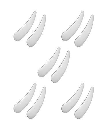 OHPHCALL 10 Pcs Cosmetic Spatula Mini Spatula Face Spatula Facial Spatula Metal Makeup Spatula Cosmetics Spatulas Reusable Face Cream Scoop Makeup Scoop Spatula Lip Balm Spatula 1 g (Pack of 1) As Shownx5pcs