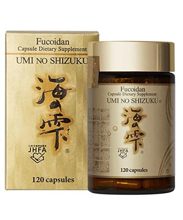 Umi No Shizuku Fucoidan Capsule Pure Seaweed Extract Enhanced with Agaricus Mushroom Optimized Immune Support Health Supplement-120 Capsules