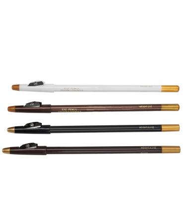 JTLB 4 Pieces Hairdressing Pencil with Sharpener Hairline Beard Pencil Hair Beard Shape Accessories