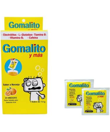 Gomalito y m s Rehydrating Supplement with Electrolytes B Vitamins & Caffeine Instant Energy & Fast Recovery Orange Flavor 25 Sachets x 7.5g Made in USA - Buy Online on GoSupps.com