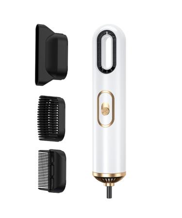 3 in 1 Ionic Hair Dryer Hot &Cold Wind Air Comb Hair Blow Dryer Straight Hair Comb Hot Air Brush Styler and Volumizer Comb (White) Yellow blue white