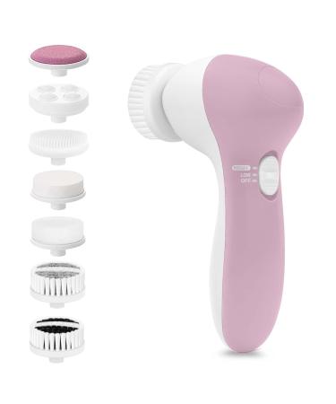 Facial Cleansing Brush Face Scrubber: CLSEVXY Electric Face Spin Cleanser Brushes with 7 Brush Heads for Deep Cleansing Gentle Exfoliating Removing Blackhead Massaging - Buy Online on GoSupps.com