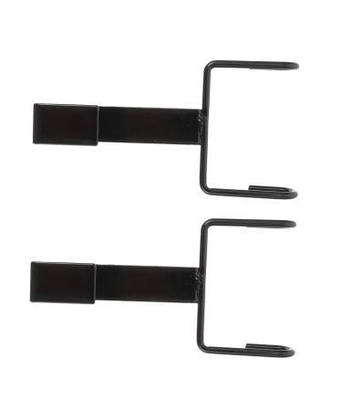 PLAFOPE 2 Pcs Hook up Front Door Wreaths Garland Hanging Hooks Window Hooks Wall Storage Hooks Iron Black