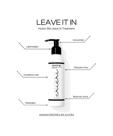 Hydra-Silk Leave-In Treatment for Curly Hair | Fragrance Free Paraben Free Sulfate Free - 6 oz | Shop Internationally - Buy Online on GoSupps.com