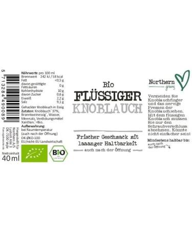 Northern AS Northern Greens Liquid garlic organic for seasoning 40 g quantity 2 pieces - Buy Online on GoSupps.com