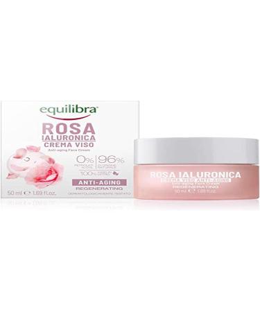 Equilibra SRL Equilibra Face cream rose hyaluron color antiaging face cream based on Damascus rose extract and hyaluronic acid moisturizing and smoothing quickly absorbed nongreasy 50 ml