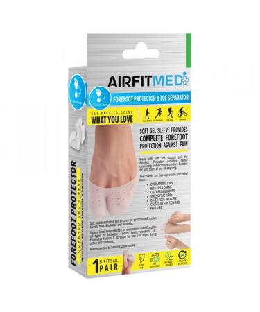 Footcare Forefoot Protector Gel Sleeve - 2 Piece Pain Relief Blister Protection & Cushion Guard for Ball of Foot & Metatarsal - International Shipping Available - Buy Online on GoSupps.com