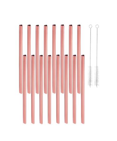 Bumdenuu Reusable Straws Stainless Steel Drinking Straws Heart Shaped with 2 Cleaning Brushes