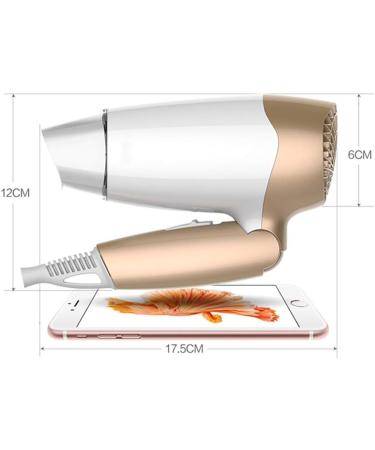Professional Hair Dryer Travel Folding Hairdryer 1200W Powerful Hair Dryer Portable Travel Fast Drying Hair Lightweight Quiet Compact Hang Up Loop Overheat Protection in Home or Travel Small Gift - Buy Online on GoSupps.com