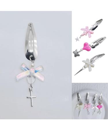 hgnxa Crossed Bowknot BB Clip Hairpin Cute Barrette Love Heart Hair Clip Fashion Hairpin Headwear Girl Hair Accessoires - Buy Online on GoSupps.com
