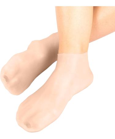 Silicone Moisturizing Socks for Cracked Feet | Slip-Resistant Elastic Foot Care | 2 Pairs Winter Spa Gel Socks for Women - Buy Online on GoSupps.com