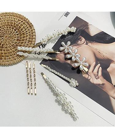 20 Pieces Pearls Hair Clips - Korean Style Acrylic Resin Hairpins for Women & Girls | Stylish Hair Accessories & Headgear - Buy Online on GoSupps.com