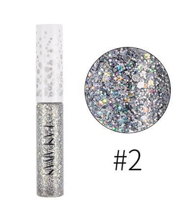 Glitter Eyeliner Liquid - Waterproof Eyeshadow Pen & Brush | Multi-Color #02 for Cosplay & Unique Looks - Buy Online on GoSupps.com