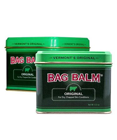 Bag Balm Vermont's Original Hand Moisturizer Hand Balm for Dry Skin Cracked Hands Heels & Dry Hands Treatment For Dogs and More Ointment Dry Skin Lotion - 8oz Tin 2 Pack 8 Ounce (Pack of 2)