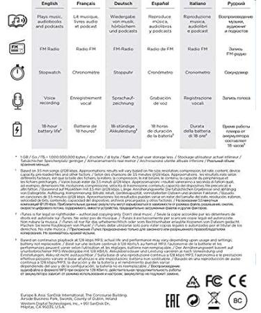 SanDisk 16GB Clip Sport Go MP3 Player - Buy Online on GoSupps.com