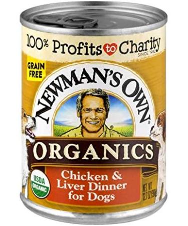 Newman's Own Chicken & Liver Dinner for Dogs - 12.7 oz (Pack of 12) - Premium Dog Food - Buy Online on GoSupps.com
