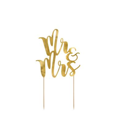 Cake Topper Mr & Mrs 25.5 cm x 1 piece cake decoration cake decoration cake topper cake figure wedding gold